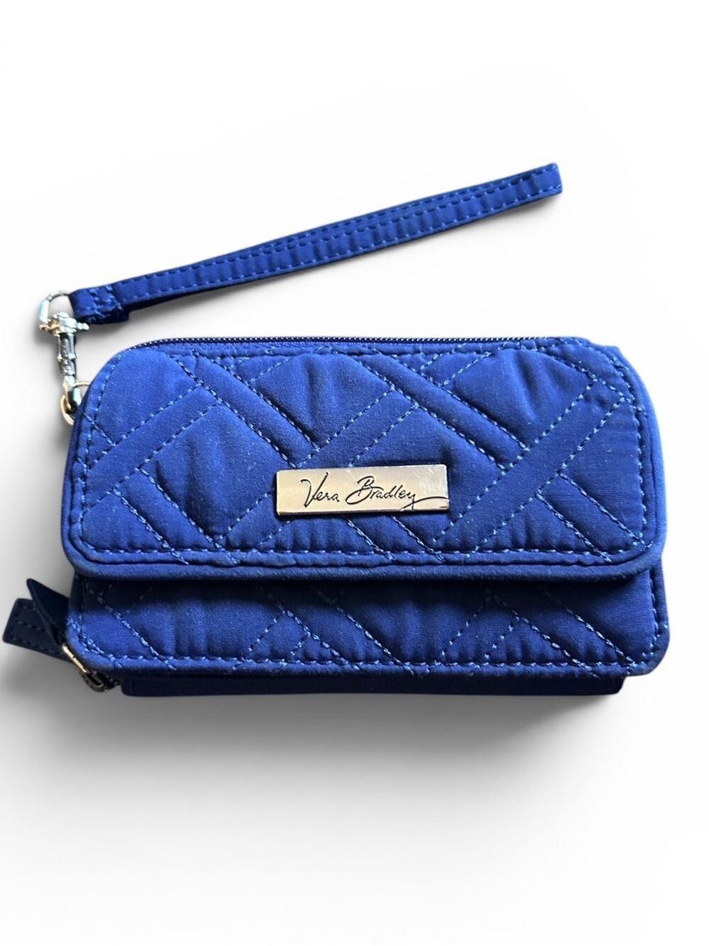 Vera Bradley Lapis Blue On The Square Wristlet Wallet